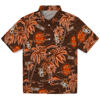bowling green falcons palm sunset hawaiian shirts best selling