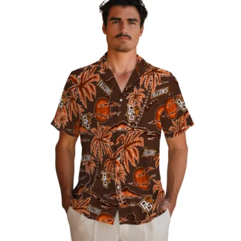 bowling green falcons palm sunset hawaiian shirts fashion forward