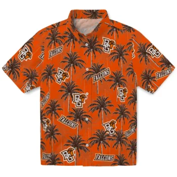 bowling green falcons palm grove orange hawaiian shirts best selling