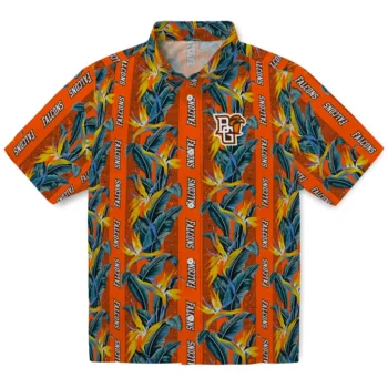 bowling green falcons paradise vines orange hawaiian shirts best selling