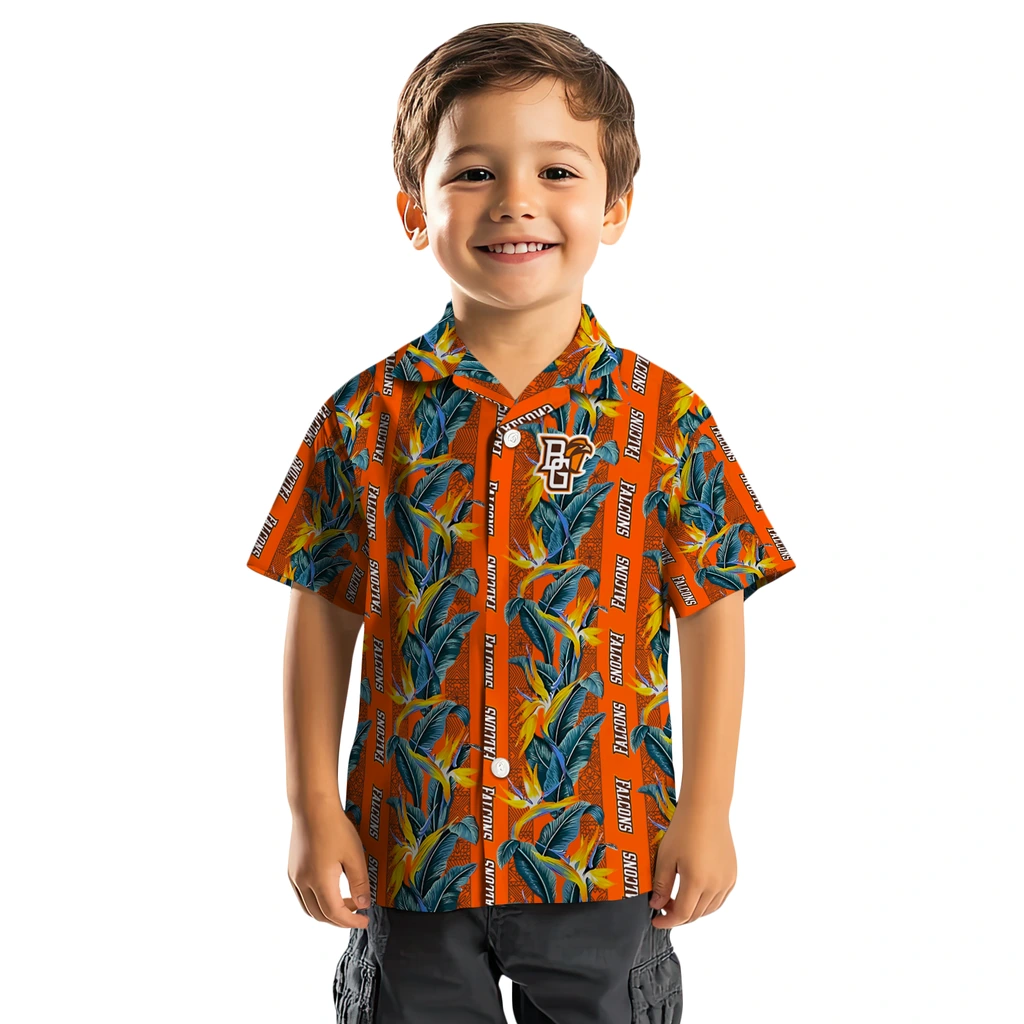 Bowling Green Falcons Hawaiian Shirt - Paradise Vines bowling green falcons paradise vines orange hawaiian shirts top rated