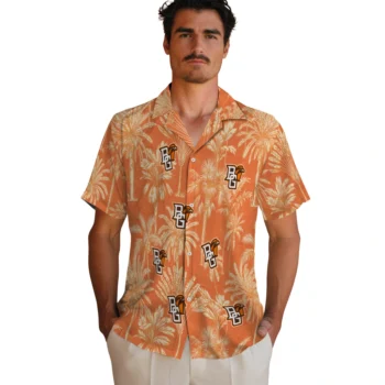 bowling green falcons palm shadows orange hawaiian shirts fashion forward