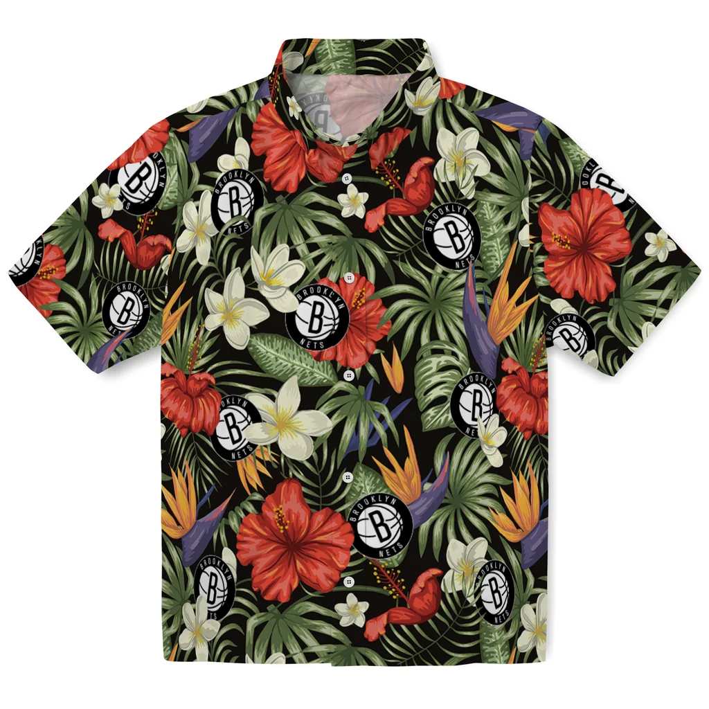 Brooklyn Nets Hawaiian Shirt - Hawaii Floral Hibiscus brooklyn nets hibiscus bird hawaiian shirts best selling