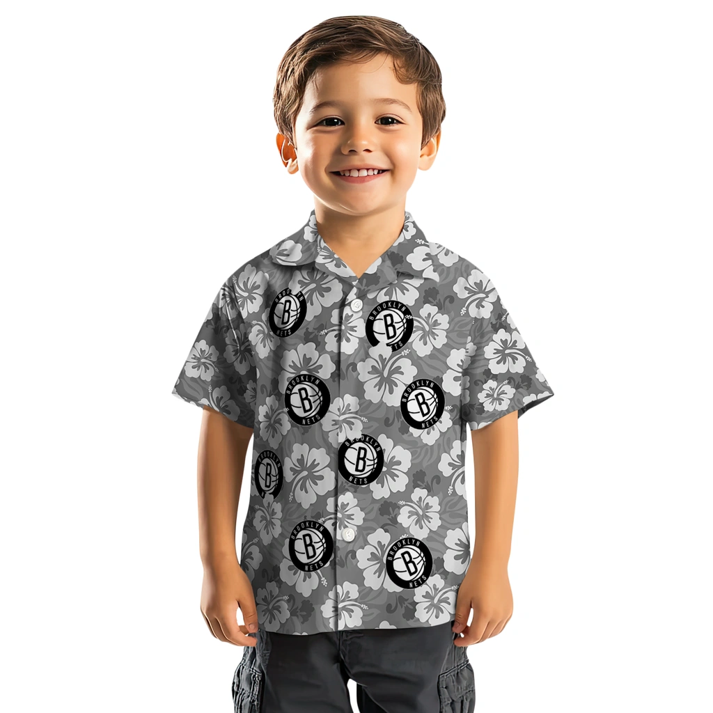 Brooklyn Nets Hawaiian Shirt - Hibiscus Cluster brooklyn nets hibiscus cluster black hawaiian shirts top rated
