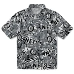 Brooklyn Nets Hawaiian Shirt – Hibiscus Overlay