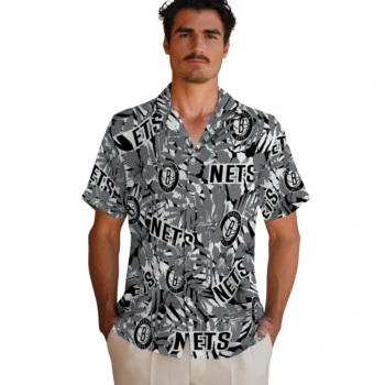 brooklyn nets hibiscus overlay hawaiian shirts fashion forward