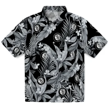 brooklyn nets palm leaves black hawaiian shirts best selling