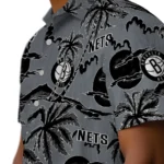 Brooklyn Nets Hawaiian Shirt – Palm Sunset