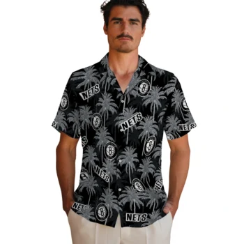 brooklyn nets palm grove black hawaiian shirts fashion forward