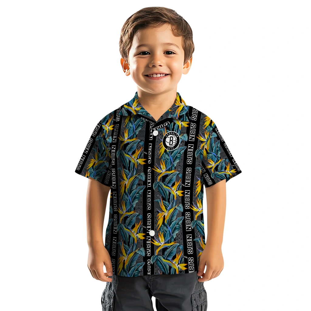 Brooklyn Nets Hawaiian Shirt - Paradise Vines brooklyn nets paradise vines black hawaiian shirts top rated