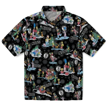 brooklyn nets simpsons christmas black hawaiian shirts best selling