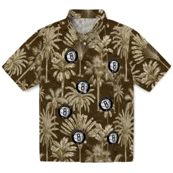 brooklyn nets palm shadows black hawaiian shirts best selling