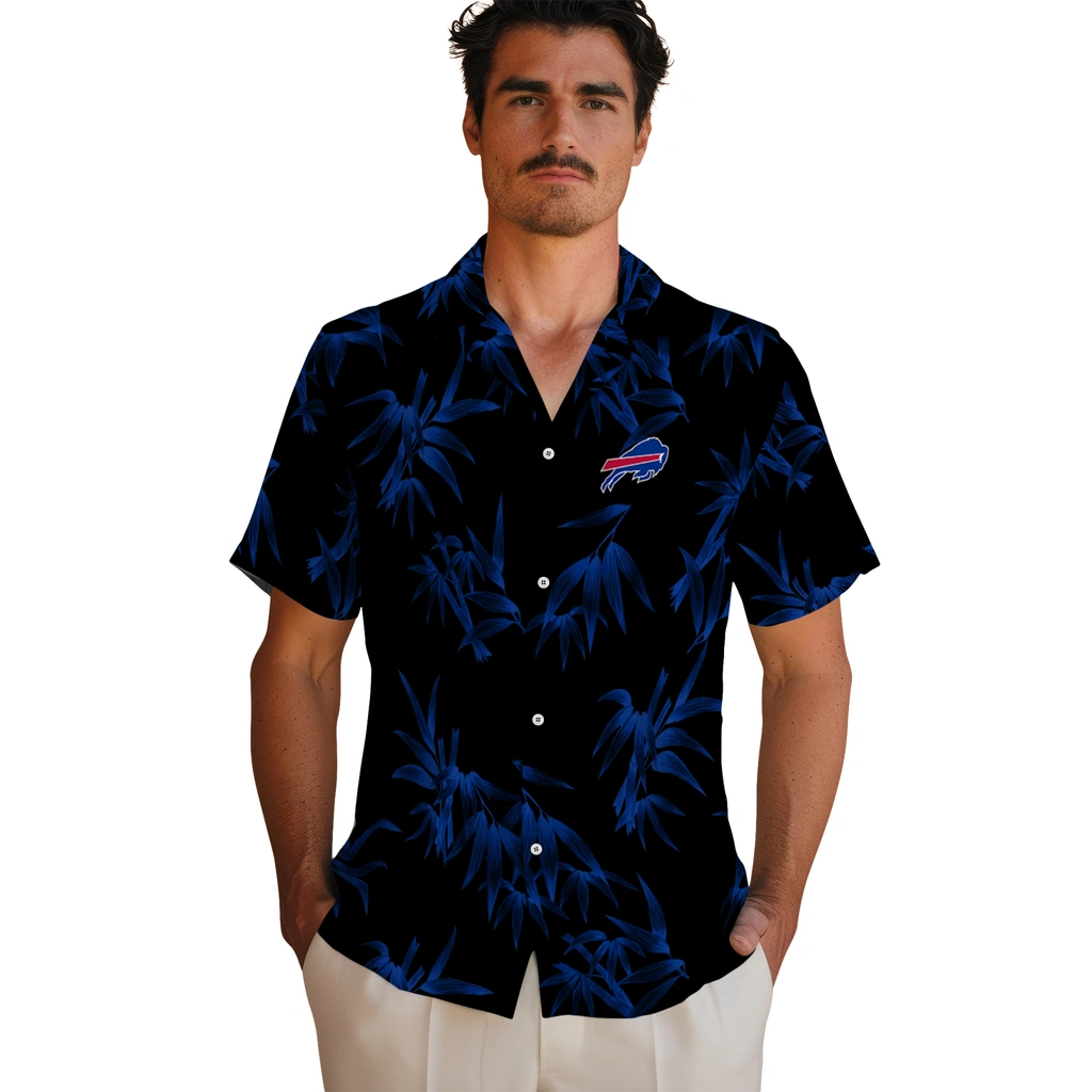 Buffalo Bills Hawaiian Shirt - Bamboo Branches buffalo bills bamboo branches blue black hawaiian shirts fashion forward