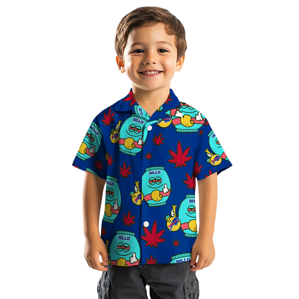 Buffalo Bills Hawaiian Shirt - Chill Vibe buffalo bills bong smile blue hawaiian shirts top rated