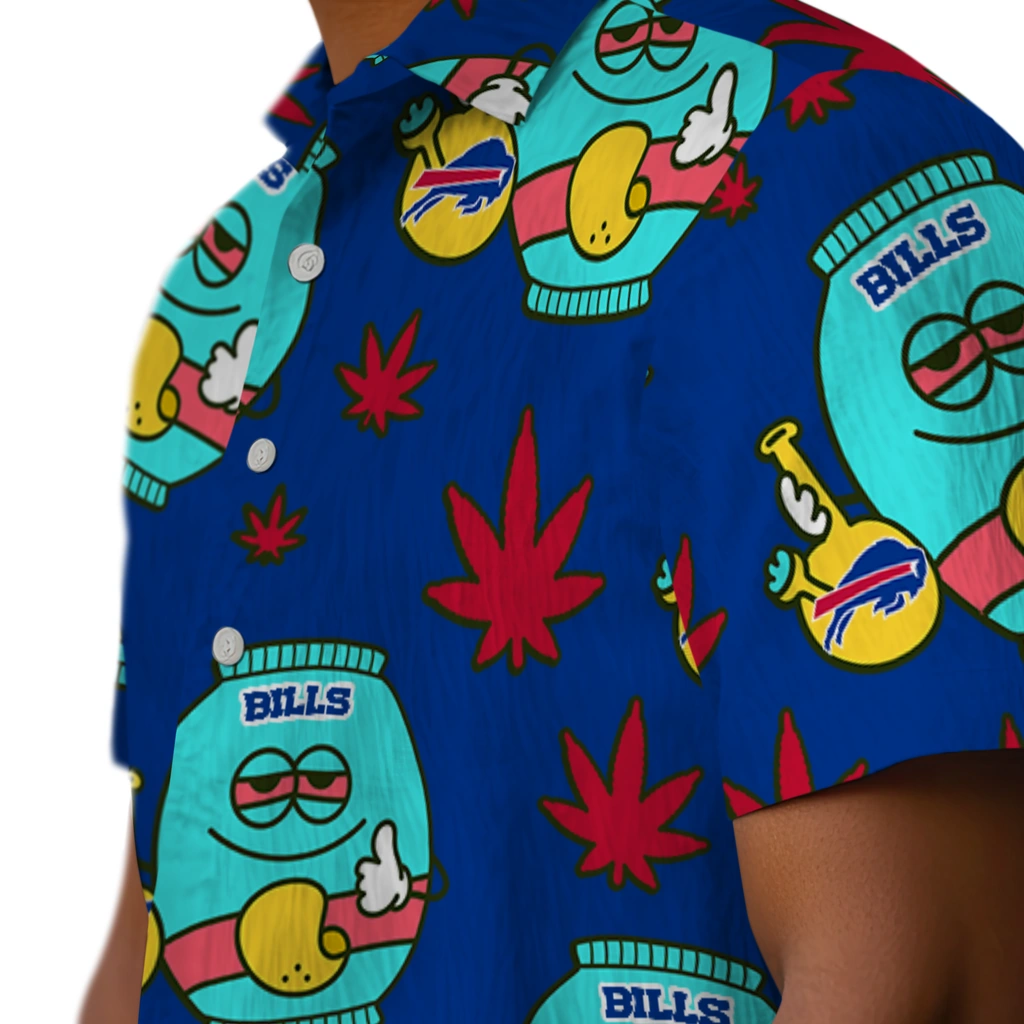 Buffalo Bills Hawaiian Shirt - Chill Vibe buffalo bills bong smile blue hawaiian shirts trendy