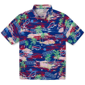 buffalo bills flamingo retreat blue hawaiian shirts best selling