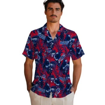 buffalo bills hibiscus exotic blue hawaiian shirts fashion forward