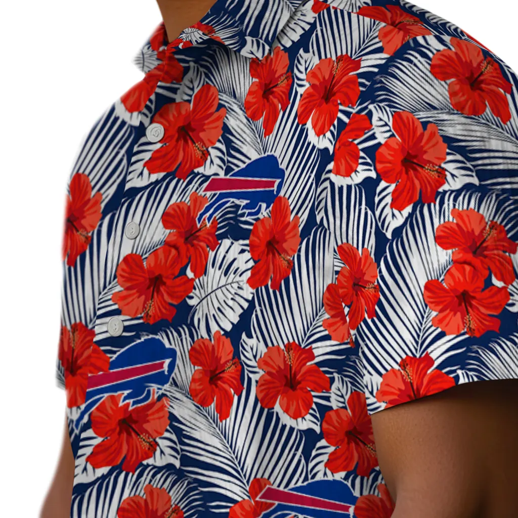 Buffalo Bills Hawaiian Shirt - Hibiscus Fiesta buffalo bills hibiscus fiesta red royal blue hawaiian shirts trendy