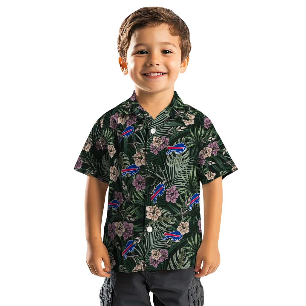 Buffalo Bills Hawaiian Shirt - Hibiscus Leaves Pattern buffalo bills hibiscus leaves pattern green hawaiian shirts top rated