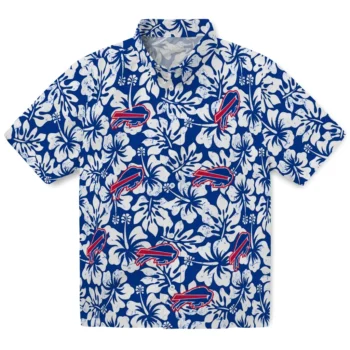 buffalo bills hibiscus motif blue white hawaiian shirts best selling