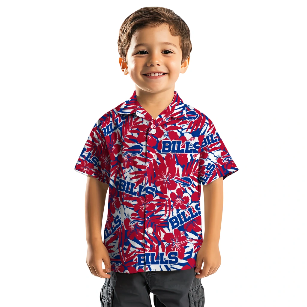 Buffalo Bills Hawaiian Shirt - Hibiscus Overlay buffalo bills hibiscus overlay hawaiian shirts top rated