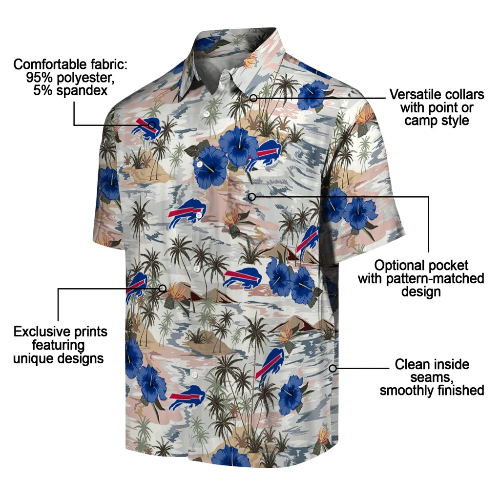 Buffalo Bills Hawaiian Shirt - Hibiscus Seaside buffalo bills hibiscus seaside white hawaiian shirts new arrival