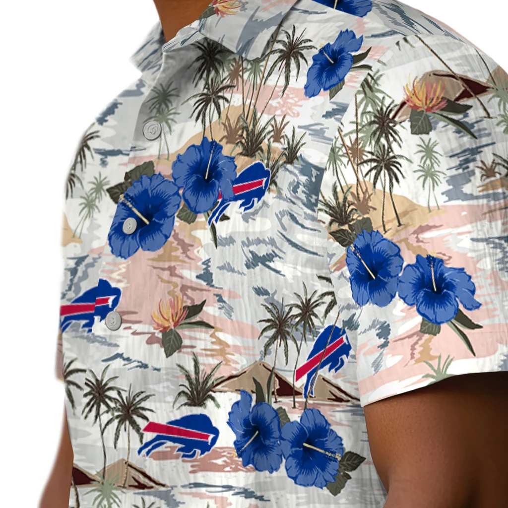 Buffalo Bills Hawaiian Shirt - Hibiscus Seaside buffalo bills hibiscus seaside white hawaiian shirts trendy
