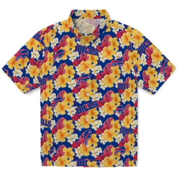 buffalo bills hibiscus tropics blue yellow hawaiian shirts best selling
