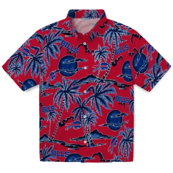 buffalo bills palm sunset hawaiian shirts best selling