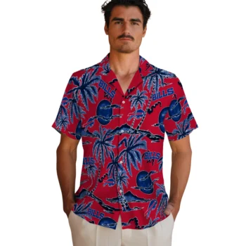 buffalo bills palm sunset hawaiian shirts fashion forward