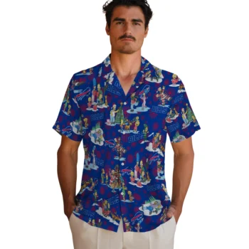 buffalo bills simpsons christmas blue hawaiian shirts fashion forward