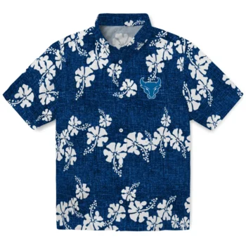 buffalo bulls hibiscus petals royal blue hawaiian shirts best selling