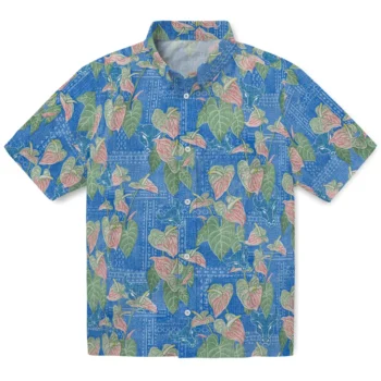 buffalo bulls anthurium overlay royal blue hawaiian shirts best selling