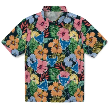 buffalo bulls brilliant hibiscus garden hawaiian shirts best selling