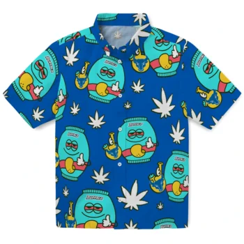 buffalo bulls bong smile royal blue hawaiian shirts best selling