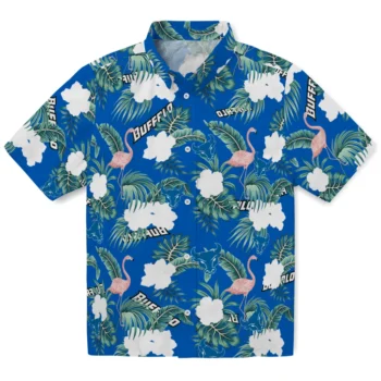 buffalo bulls flamingo palms royal blue hawaiian shirts best selling