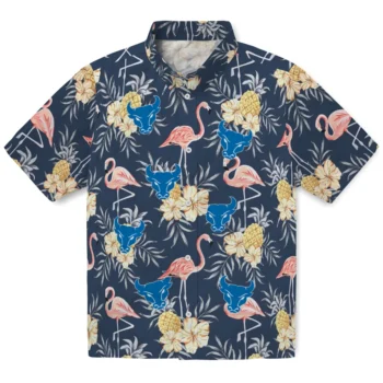 buffalo bulls flamingo hibiscus navy hawaiian shirts best selling