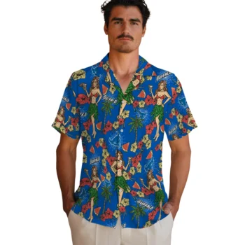 buffalo bulls hawaiian girls design royal blue hawaiian shirts fashion forward
