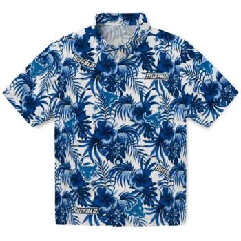 buffalo bulls hibiscus exotic royal blue hawaiian shirts best selling