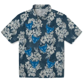buffalo bulls hibiscus flowers navy blue hawaiian shirts best selling