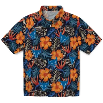 buffalo bulls hibiscus foliage hawaiian shirts best selling