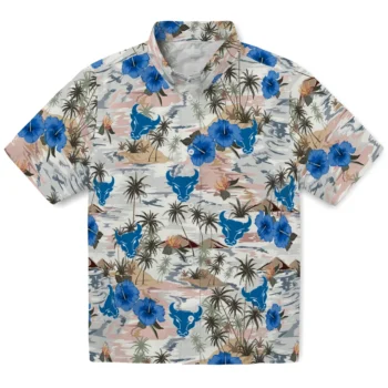 buffalo bulls hibiscus seaside white hawaiian shirts best selling