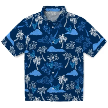 buffalo bulls palm and clouds royal blue hawaiian shirts best selling