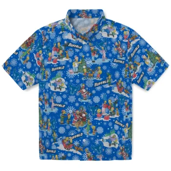 buffalo bulls simpsons christmas royal blue hawaiian shirts best selling