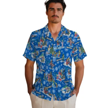 buffalo bulls simpsons christmas royal blue hawaiian shirts fashion forward