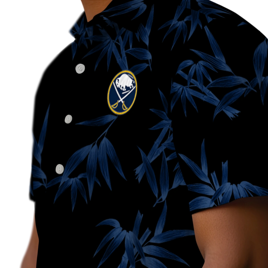 Buffalo Sabres Hawaiian Shirt - Bamboo Branches buffalo sabres bamboo branches navy blue black hawaiian shirts trendy