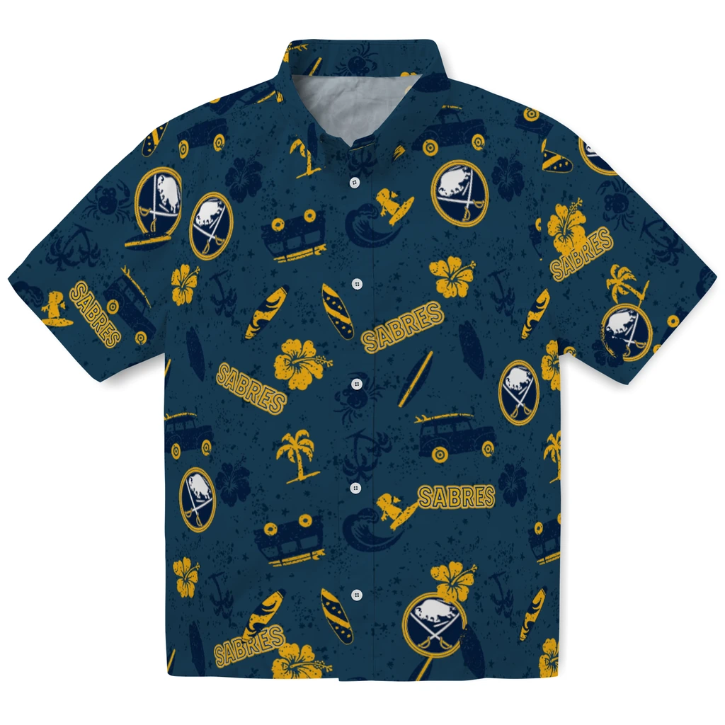 Buffalo Sabres Hawaiian Shirt - Beach Vibe buffalo sabres beach vibe navy hawaiian shirts best selling