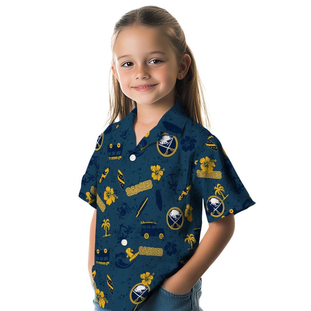 Buffalo Sabres Hawaiian Shirt - Beach Vibe buffalo sabres beach vibe navy hawaiian shirts premium grade