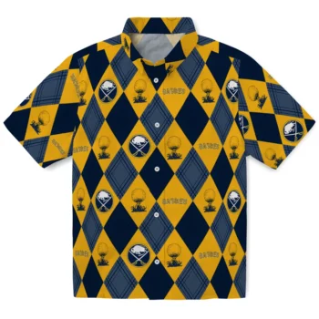 buffalo sabres balloon plaid navy blue hawaiian shirts best selling