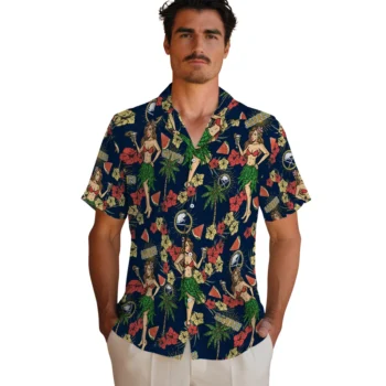 buffalo sabres hawaiian girls design navy blue hawaiian shirts fashion forward